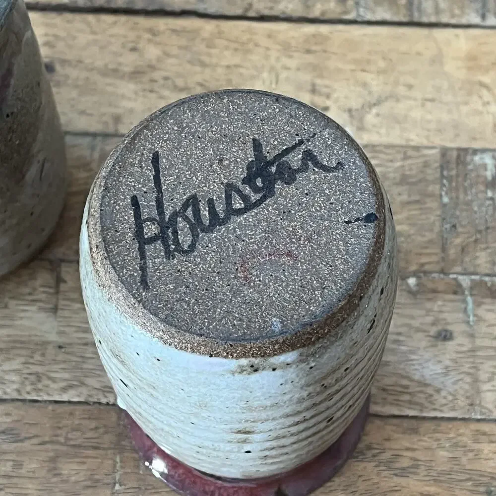 Vintage Houston Studio Pottery Stoneware Vases 5.25